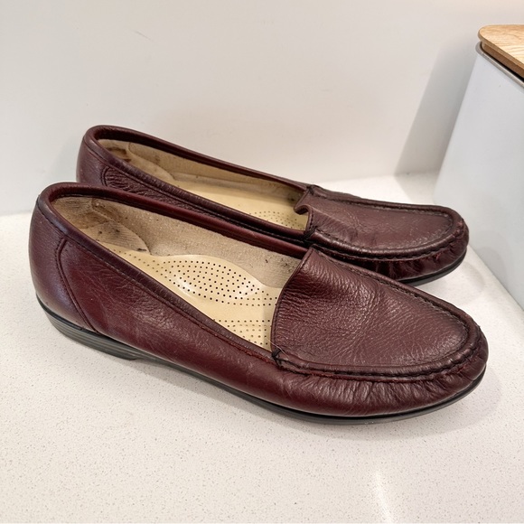 Sas Tripad Comfort Womens Size 8.5 N Shoes Loafers Brown Leather Slip On Narrow - Picture 1 of 8